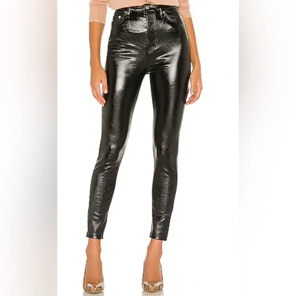 Free people - We the Free - phoenix coated vegan leather pants size 29 nwot - Picture 2 of 12